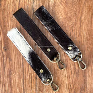 Western Cowhide Leather Keychain Wristlet-Personalized <b>Key</b> <b>Fob</b>-Cowgirl <b>Car</b> <b>Key</b> Wristlet Wrist-Strap Keychain Carabiner <b>Key</b> Clips - Product Image 5