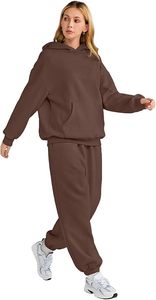 Conjunto de Sudadera con Capucha Oversize y Pantalones de Chándal de Forro Polar Premium para Mujer, Conjunto Deportivo de Sudadera con Capucha y Pantalones de Chándal para Mujer - Product Image 4