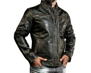 Black Genuine Leather <b>Biker</b> <b>Jacket</b> Men Motorcycle <b>Jacket</b> - Product Image 2