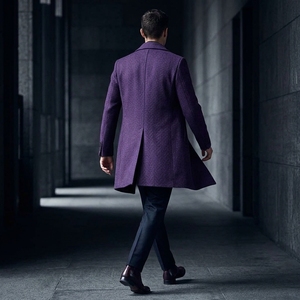 Double Breasted <b>Wool</b> <b>Long</b> Button Closure <b>Coat</b> New Thickened Woolen Lapel Notch Over <b>Coat</b> - Product Image 5