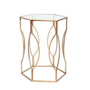 Mesa de Centro de Vidrio de Estilo Moderno y Lujoso, Mesa de Centro de Metal Creativa de Diseño Minimalista Nórdico para Sala de Estar - Product Image 5