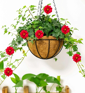 Classic Metal Hanging Flower <b>Basket</b> Hot Selling 2023 <b>for</b> Outdoor Window Decor <b>Plants</b> Flowers Pot Garden Home Yard Made in India - Product Image 1