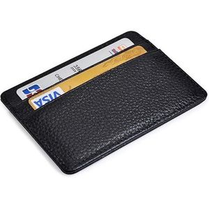 Portafoglio Minimalista Sottile in Pelle con Finestra per Documenti e Porta Carte di Credito - Product Image 1