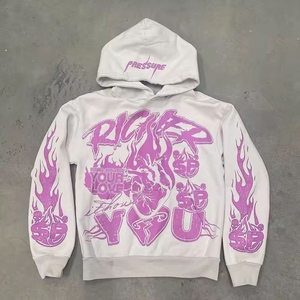 High Quality Heavyweight Vintage Cropped Hoodies for Men Winter Streetwear with Customizable Pattern Boxy Fit Hooded Collar - Product Image 1