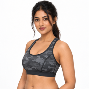 Sujetador Deportivo para Mujer, de Alta Sujeción, Espalda Cruzada, Logotipo Frontal, Transpirable, Ecológico, Spandex/Poliéster, para Yoga, Fitness, Ejercicio Diario - Product Image 2
