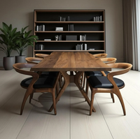 Table à manger en bois massif au design moderne, très vendue, pour la maison et l'hôtel, mobilier de restaurant commercial simple à prix de gros
