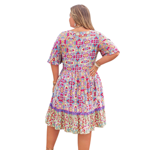 Vestido Midi Estampado Informal para Mujer, Moda al por Mayor - Product Image 3