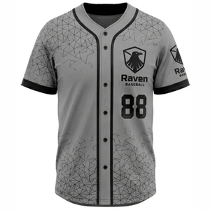 Custom Design Logo Printed Baseball Uniform Jersey T-<b>Shirt</b> 3D Embroidery Colors 100% Polyester Breathable Quick Dry <b>Half</b> Sleeve - Product Image 1