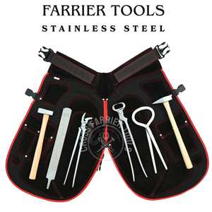 Kit d'outils de fermeur pour le ferrage, Marteau de fermeur, Pince à crins courbée, Testeur de crins, Pince à crins de 15 pouces, Râpe à crins et Tablier de fermeur - Product Image 5