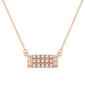 Modern Geometric Cubic Zirconia <b>Necklace</b> <b>Set</b> 925 Sterling <b>Silver</b> Bar Pendant & Matching Earrings Jewelry <b>Set</b> for Women - Product Image 2