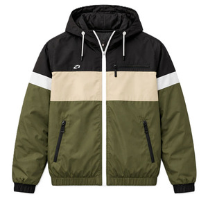 Rainbow <b>Spray</b> ODM/OEM Long Sleeve Crop Zipper Men <b>Jackets</b> Casual Color Block Patchwork Design Windbreaker Hooded <b>Jackets</b> <b>for</b> Men - Product Image 6