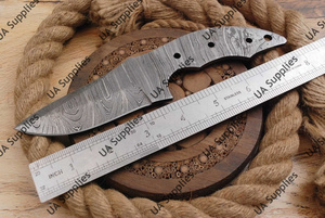 Cuchillo de acero de Damasco UA Supplies Drop Point de hoja fija de 8 pulgadas para camping, senderismo, pesca, grado industrial, afilado como una navaja. - Product Image 4