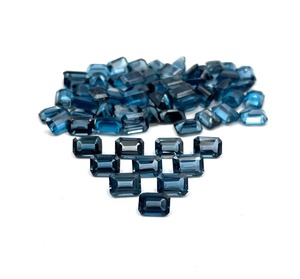 Natural London Blue <b>Topaz</b> Octagon Cut Loose Gemstones 4mm 6mm Faceted Blue <b>Topaz</b> Stone Wholesale Bulk For Jewelry Making India - Product Image 5