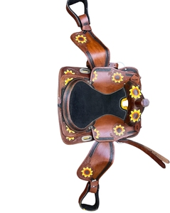 Silla de Montar Western de Cuero de Vaca con Diseño de Girasol Grabado a Mano, 11, 14 y 18 Pulgadas, Equipo de Equitación Personalizado de Alta Calidad - Product Image 5