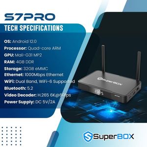 กล่องรับสัญญาณทีวี Genuine Superbox S7 Pro Network Media Center แรม 4GB รอม 32GB บันทึกซ้ำได้ 7 วัน สินค้าจากสหรัฐอเมริกา - Product Image 2