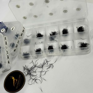 ขนตาปลอมแบบแพ็คเกจจิ้งเองได้ ขนาดผสม 3D-20D  แบบ C D Curl ความยาวผสม  ฐานแคบบาง  ขนสังเคราะห์  บรรจุหลายกล่อง - Product Image 3