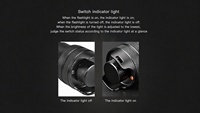Lampe torche LED rechargeable 3-en-1 OCSHARK H28 RGB 10W, charge USB, lampe tactique, corps en aluminium, pour la chasse et les activités de plein air