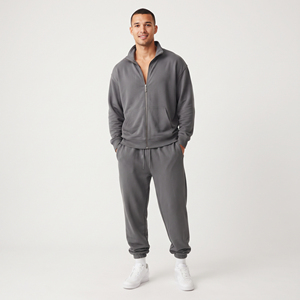 Ensemble de survêtement ample pour homme, sweat-shirt zippé et pantalon de jogging, tenue de sport chaude pour la gym et l'entraînement, deux pièces coupe ample - Product Image 6
