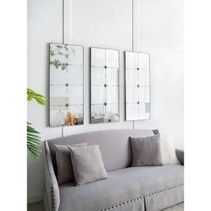 21x47 decorazione tradizionale rettangolo di vetro antico specchio da parete elegante ingresso Console magra parete per la decorazione del bagno - Product Image 1