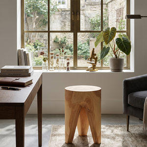 Tabouret et ottoman en teck massif ARTERRA Premium pour villa, hôtel, appartement - Meubles de salon rustiques/modernes faits à la main - Product Image 6