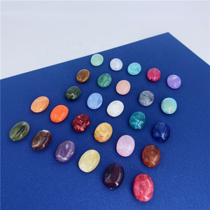 ลูกปัดอะคริลิกรูปวงรีแบนขนาด 15x19 มม. หลายสี ลายหินอ่อน สำหรับทำสร้อยข้อมือ สร้อยคอ DIY - Product Image 2
