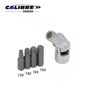TAIWAN CALIBRE 5pc 3/8” Dr Universal Joint <b>Star</b> Bit Set with 4pc Changeable Bits - Product Image 3