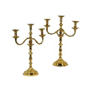 Designer Metal 3 Arms Menorah Candle Holder Elegant Candelabra Interior <b>Table</b> <b>Decoration</b> Accent Piece - Product Image 1