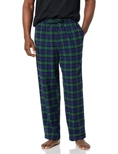 Pantalon de pyjama en flanelle de coton respirant pour homme, taille plus, imprimé rayé, thermique, tissé, pour l'été et le printemps - Product Image 2