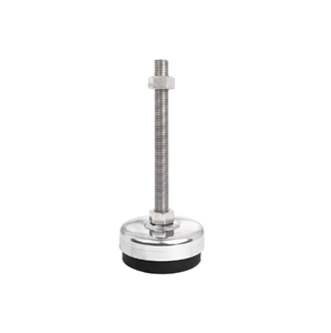 Adjustable <b>Industrial</b> Steel Threaded <b>Table</b> <b>Leg</b> with Rubber Insert Chrome Finish for Hospital Kitchen Cabinet Use - Product Image 1