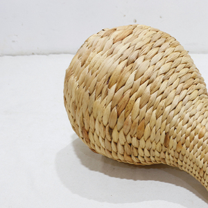 Handmade Water <b>Hyacinth</b> Weaving Round Tabletop <b>Vase</b> Bohemian Style for Floral Display - Product Image 4