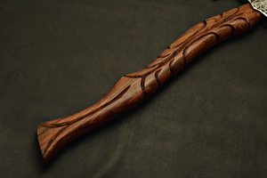 Hand Forged Acid Etched High Carbon Steel Bearded Viking <b>Axe</b> Hand Engraved Rosewood Handle Outdoor Camping Bushcraft Wholesale - Product Image 6