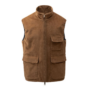 Gilet de chasse unisexe en toile et polyester, coupe ajustée, respirant, avec fermeture éclair intégrale, personnalisable avec logo OEM - Product Image 1