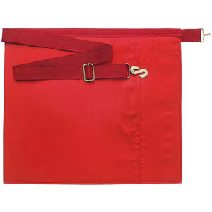 Tablier maçonnique personnalisé brodé, motif croix rouge et blanche, badge à coudre, style classique, accessoire vestimentaire - Product Image 2
