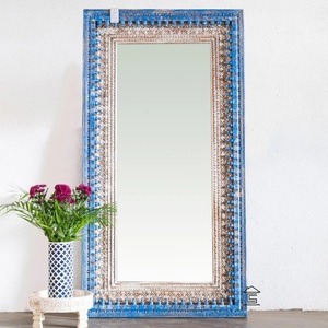 Elegant Full Body <b>Mirror</b> for Apartment Decor Contemporary Vertical Reflection with Intricate Border Detailing - Product Image 2