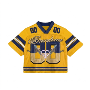 OEM Custom Made High Quality <b>Polyester</b> Mesh Soccer Football Jersey Oversized Boxy <b>Shirt</b> Cropped Plus Size Summer Sports Jerseys - Product Image 3