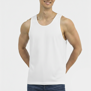Camiseta sin Mangas de Verano para Hombre, de Alta Calidad, 100% Algodón, Transpirable, Cuello Redondo, Estilo Casual Elegante, para Fitness, Gimnasio, Tallas Grandes - Product Image 1
