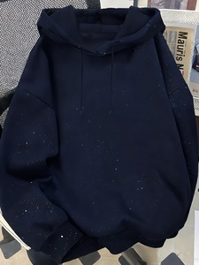 Sudadera con capucha extragrande con cremallera y gráfico de esqueleto con pedrería negra, personalizada OEM, de algodón premium de alto gramaje, estilo streetwear para hombre - Product Image 2
