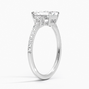 Bague BOJ 0145 en argent 925, taille émeraude, avec trois pierres serties à griffes, solitaire en diamant, 2 carats, couleur D, VVS1, Moissanite GRA, en promotion - Product Image 2