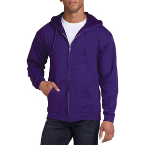 Sudadera con capucha y cremallera completa para hombre, de primera calidad, estilo moderno, diseño liso, para invierno, con cuello con capucha, cremallera de alta calidad. - Product Image 4
