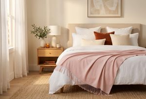 <b>Pink</b> Muslin Gauze Throw Blanket Tassel Woven Blanket Soft Breathable Sofa Cover for <b>Home</b> Hotel <b>Decor</b> - Product Image 5