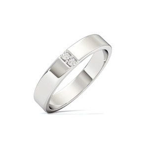 Minimalist Natural Diamond <b>Men</b>’s <b>Ring</b> in 925 Sterling <b>Silver</b> | Classic Everyday Band <b>for</b> <b>Men</b> - Product Image 1