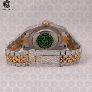 Charm_Jewells Luxury Stainless Steel <b>Watch</b> 38mm Round <b>Case</b> Analog Quartz Movement Diamond Encrusted Folding Clasp Women - Product Image 3
