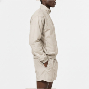 Ensemble de survêtement léger en nylon pour homme, veste coupe-vent zippée et short, tenue d'été de haute qualité - Product Image 5