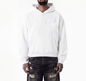 Custom 400gsm European <b>American</b> High Street Style Hip Hop Streetwear Drop Shoulder Boxy Graphic Dtg Print Pullover <b>Hoodie</b> - Product Image 4