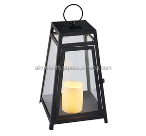 Linterna de metal negro personalizable para decoración de interiores que mejora el hogar en cualquier momento para el uso de velas en múltiples ocasiones - Product Image 3
