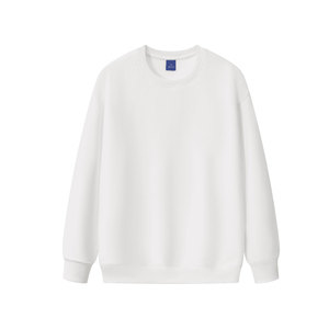 Sweat-shirt à col rond unisexe, surdimensionné, couleur unie, 100% coton, tricoté, décontracté, pour l'automne - Product Image 4