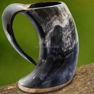Les meilleurs artisans indiens Tayyab Agate Handcrafts Premium Eco-Friendly Poli Animal Style Horn Mugs Natural Crafts - Product Image 3