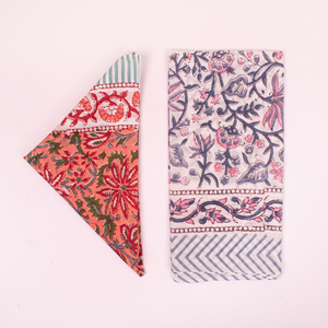 Multi Purpose Cotton Block Print Bandana 21X21 Inch Custom Headwear <b>Scarf</b> Wholesale Factory Manufacturer Exporter - Product Image 2