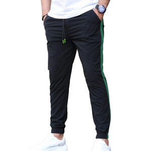 Pantalones de Moda Urbana para Hombre, Color Negro, Teñido Liso, Cintura Media, Tela Transpirable y Cómoda, Tendencia Unisex, Venta al Por Mayor de Fábrica - Product Image 1