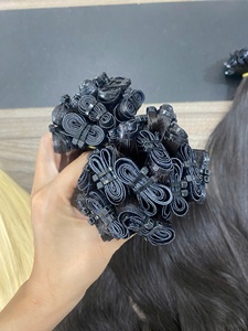 Extensions de cheveux Genius Weft, couleurs personnalisées, cuticules alignées, extrémités très lisses et épaisses, double tirage, 100g - Product Image 2